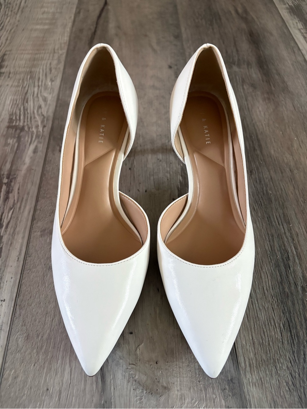Kelly & Katie White Pointed Heels